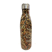 Sharon Numina Aboriginal Art Stainless Steel Bottle - 500ml - Bush Medicine Leaves