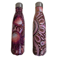 Chern'ee Sutton Aboriginal Art Stainless Steel Bottle - 500ml - Bush Medicine