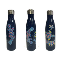 Lewis Burns Aboriginal Art Stainless Steel Bottle - 500ml - Turtle/Platypus