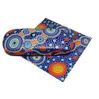 Hogarth Aboriginal Art Hardcover Glasses Case/Lens Cloth - The Journey