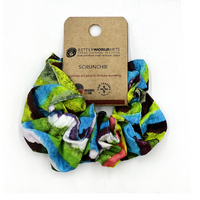 Better World Arts Aboriginal Cotton Hair Scrunchie - Wanampi Tjukurrpa