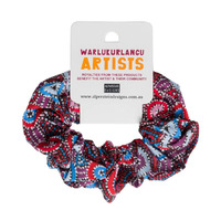 Warlukurlangu Aboriginal design Hair Scrunchy - Water Dreaming