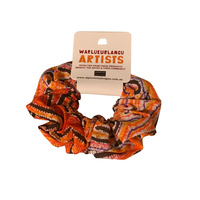 Warlukurlangu Aboriginal design Hair Scrunchy - Dogwood Tree Dreaming