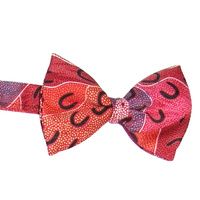 Yijan Aboriginal Art Polyester Bowtie -  Crow Women Dreaming (Red)