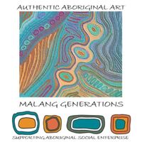 Saretta Aboriginal Art Cotton/Viscose Open Kaftan - Malang (Together) Generations