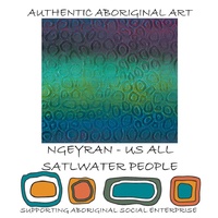 Saretta Aboriginal Art Cotton Kaftan- Ngeyran (Lift Up Saltwater)