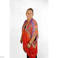 Saretta Aboriginal Art Cotton Kaftan - Piriraal (Strength)