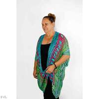 Saretta Aboriginal Art Cotton Kaftan - Yutiliko Pari (Guide on Country)