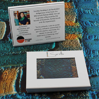 Saretta Aboriginal Art Hand-Made Pure Silk Giftboxed Scarf (180cm x 50cm) - Witma (Building)