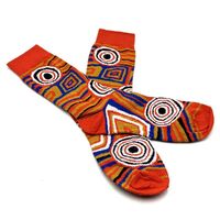 Better World Arts Men's Cotton Socks - Body Paint (Women's Ceremony)