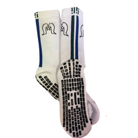 Athe Threads ADULT Crew Grip Dhari Socks - White [US8-US11]