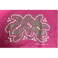 Children's Aboriginal Design T-Shirt - Turtle Nest [Hot Pink]