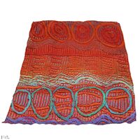 Saretta Aboriginal Art Cotton/Viscose Mangamaliko Wrap (160cm x 50cm) - Piriraal (Strength)