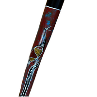  Eucalyptus handpainted wollybutt Didgeridoo [1.37m] - Brolga 