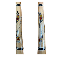 Eucalyptus (Red Boxwood) Handpainted Didgeridoo (1.52M ) - Animals and Warriors