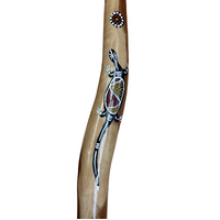 Eucalyptus (Ironbark) Handpainted Didgeridoo (1.32m) - Flared End with Lizard