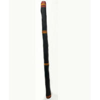 Traditional Eucalyptus Raw Didgeridoo (1.35m) - Charcoal with Red/Yellow Ochre