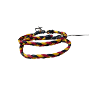 Aboriginal Wristband - 3 Colour Plaited (Waxed Thread)