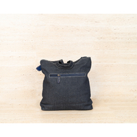 Diwana Dreaming Denim Blue Cotton Canvas/Leather Shoulder Bag (32cmx37cm) - Source of Life (Sunrise)