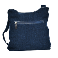 Muralappi Journey Leather/Black Canvas Shoulder/XBody Handbag (32cm x 37cm) - Family Ties [colour: Denim]