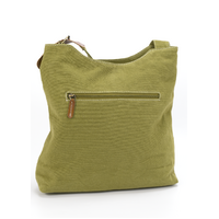 Muralappi Journey Leather/Herb Green Canvas Shoulder/XBody Handbag (32cm x 37cm) - Coming Home