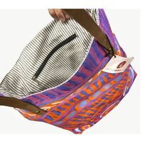 Better World Aboriginal Art Printed Cotton Canvas Shoulder Tote Bag (43cm x 38cm) - Ngarrindjeri Country