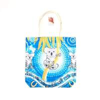 Chern'ee Sutton Aboriginal Art Cotton Canvas/Hessian Tote Bag - Koala