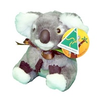 Australia Made Traditional Plush Toy - Koala (8") with Gumleaf