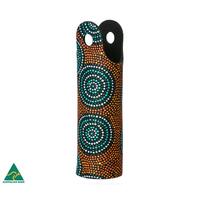 Warlukurlangu Aboriginal Art Neoprene Water Bottle Cooler - Flying Ant Dreaming