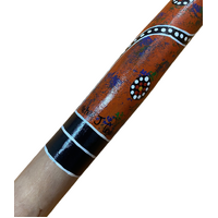 Eucalyptus (Woollybutt) Handpainted Didgeridoo [1.02m]-  Kangaroo (Red)