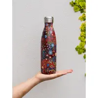 Koh Living Aboriginal Art Stainless Steel Water Bottle (500ml) - Women's Ceremony