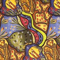 Bambillah - Aboriginal design Fabric 