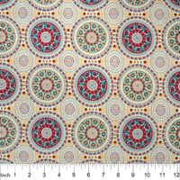 Bush Berry (Ecru) - Aboriginal design Fabric