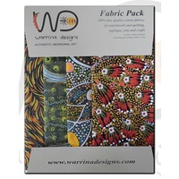 Aboriginal Fabric 4pce Quarter Pack [Green] - Aboriginal Design Fabric