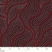 Land of Utopia (Red) [SCRAP 0.75M] - Aboriginal design Fabric