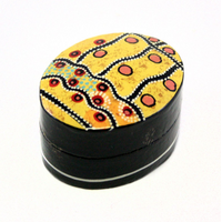 Better World Aboriginal Art Lacquered Pill Box - Marsupial Mouse