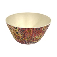 Utopia Aboriginal Art Bamboo Small Bowl - Awelye 2 (Women's Ceremony)