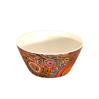 Utopia Aboriginal Art Bamboo Small Bowl - Awelye (Women's Ceremony)