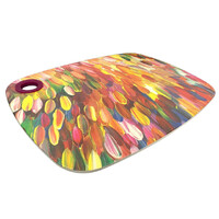 Utopia Aboriginal Art Bamboo Fibre Cheese Board/Platter - Leaves