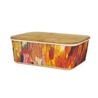 Utopia Aboriginal Art Bamboo Lunch Box - Leaves