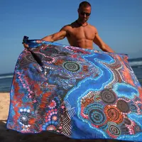 Somerside Sand Resistant XL Beach Towel (160cm x 160cm) - Bunjil over Wurundjeri