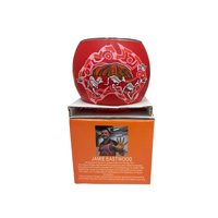 Jamie Eastwood  Aboriginal Art Tealight Candle Holder (11cm) - Kangaroos at Uluru