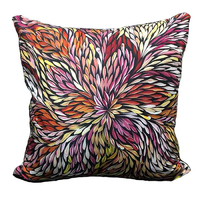 Wildflowers (Yellow) - Utopia Aboriginal Art Poly Linen Cushion Cover (45cm x 45cm)