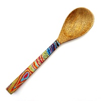 Better World Aboriginal Art Wooden/Resin Serving Spoon - Dogwood Tree Dreaming