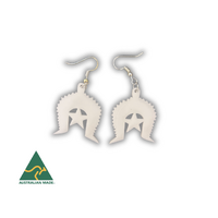 Torres Strait Island Handmade Dhari Earrings - White