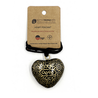 Better World Aboriginal Art Lacquered Heart Pendant - Seven Sisters Dreaming