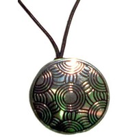 Iwantja Aboriginal Art Metal Pendant - Tjukula (Round)