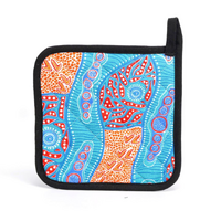 Nikki Dee Designs Aboriginal Art Pot Holder - Tracks on Country