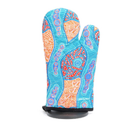 Nikki Dee Designs Aboriginal Art Oven Mitt - Tracks on Country