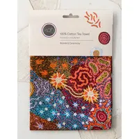 Koh Living Aboriginal Art 100% Cotton Teatowel - Women's Ceremony